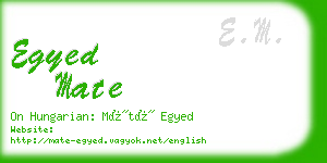 egyed mate business card